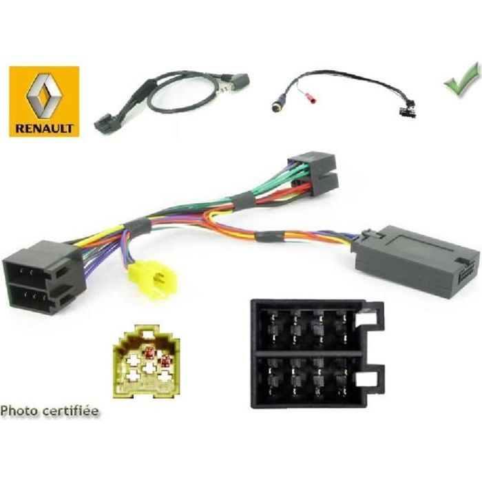 Interface Cde au Volant Renault 00-07 ISO Sans ecran Pioneer/ Sony - ADNAuto - ADN-CAV