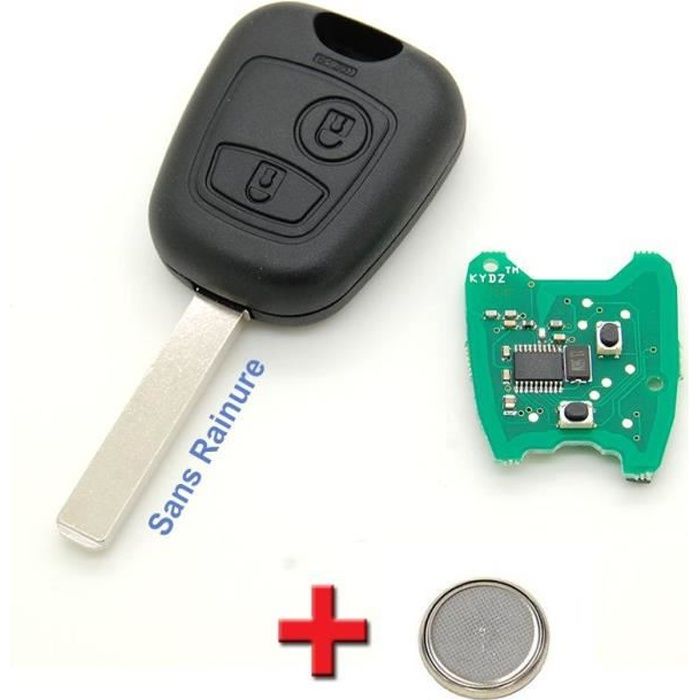 Clé électronique vierge Citroën C1 C2 C3 C4 C5