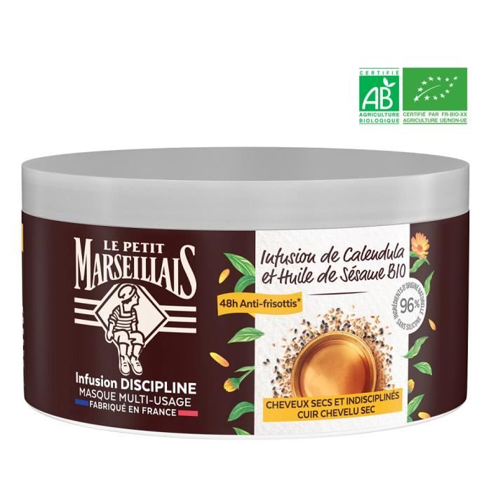 Le Petit Marseillais Masque Infusion Discipline Calendula et Huile de Sésame Bio 300ml