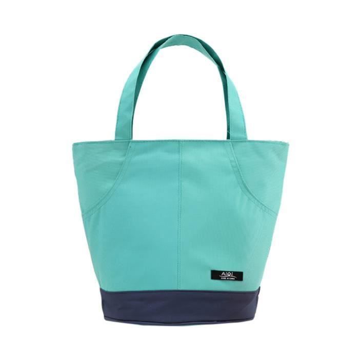 QX Tote isothermiques Déjeuner pique-nique froid Sac Glacière Sac pochette Menthe verte - QXPRM824A1479