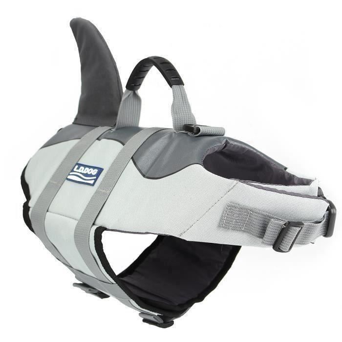 Sirène - L L Réglable S - M - L de Chien Natation Gilet de Sauvetage Gilet Flotteur Flottabilité Aide Voile Shark-S S - L06F23