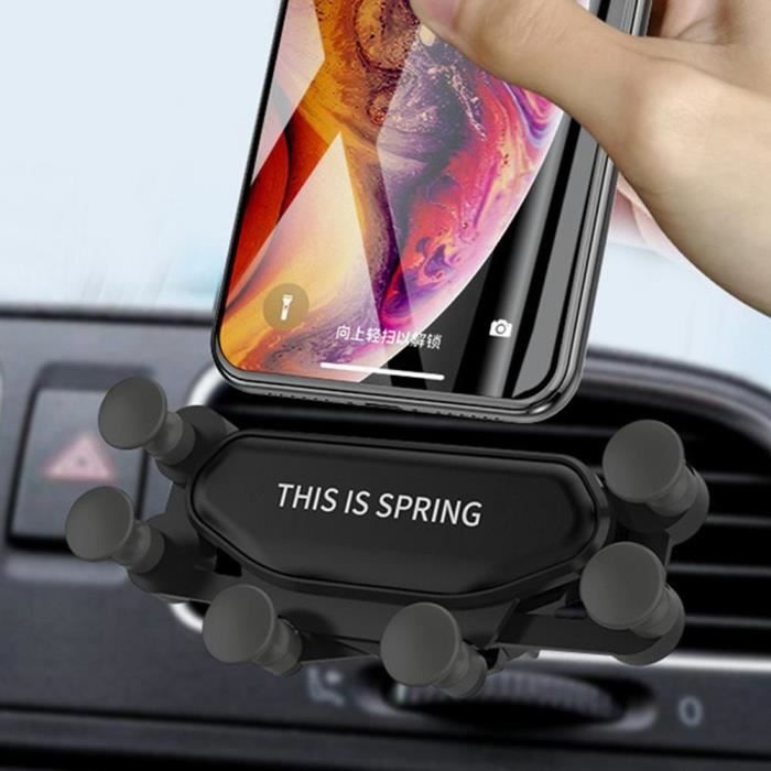 Mini voiture support pour téléphone évent gravité tringlerie support de montage sortie Snap On voiture support pour - Type Red
