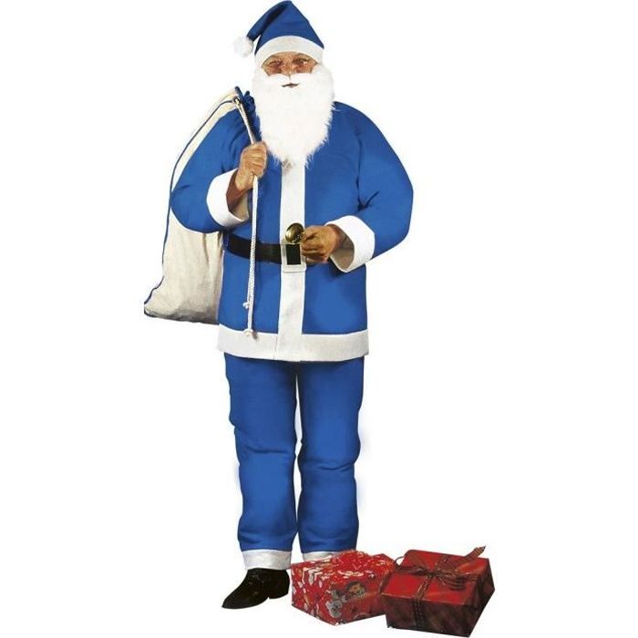 Déguisement Père Noël bleu homme