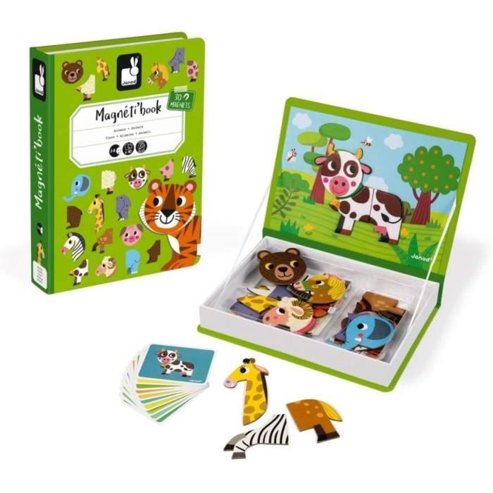 TABLEAU ENFANT Janod MagnetiBook Animaux Jeu Eacuteducatif Magneacutetique 30 Piegraveces Degraves 3 Ans J027231091