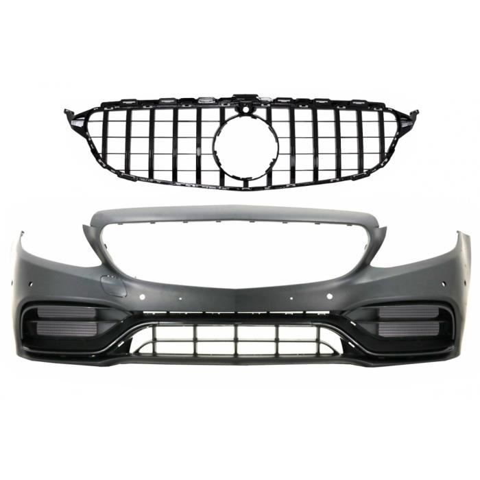 Pare-chocs avant pour Mercedes C W205 S205 A205 C205 14-18 C63 Look Grille Noir