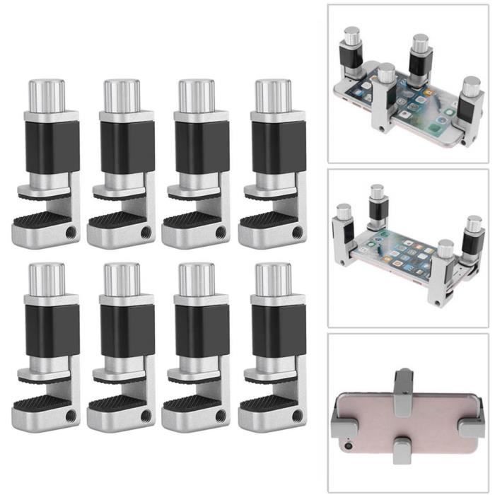 Garosa clip d'écran réglable 8 pièces Clip réglable fixation écran LCD fixation Clip de fixation pince téléphone tablette