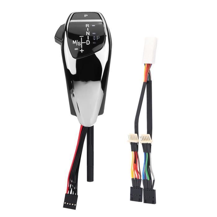 Fydun pommeau de levier de vitesses automatique Pommeau de levier de vitesse automatique à LED LHD pour BMW E90 E91 E93 E81 E82 E84