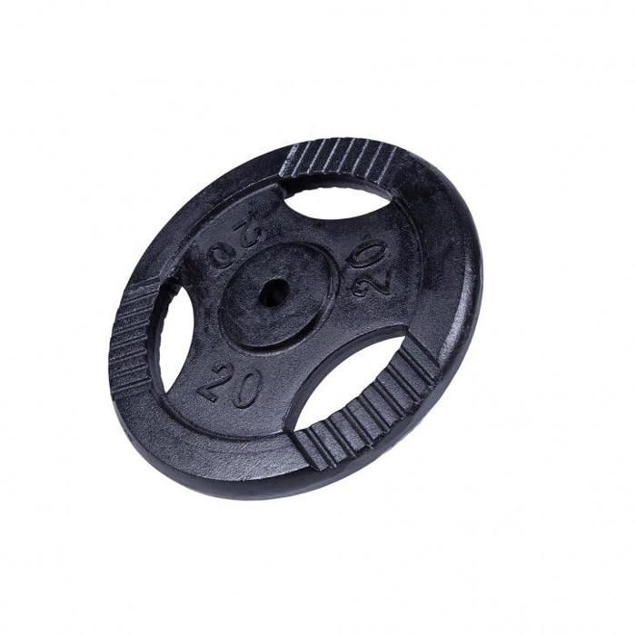 Poids disques en fonte - 31 mm - Noir - 20kg