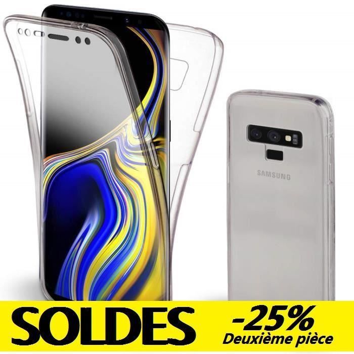 Coque Intégrale pour Samsung Note 9 - Galaxy Note9 Transparente Silicone Antichoc - 360 Degres Protection Avant et Arriére