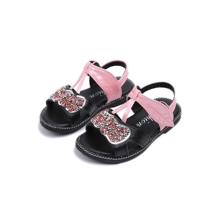 SANDALE - NU-PIEDS, 2018, été, nouveau, fille, chaussures de plage, fond plat,