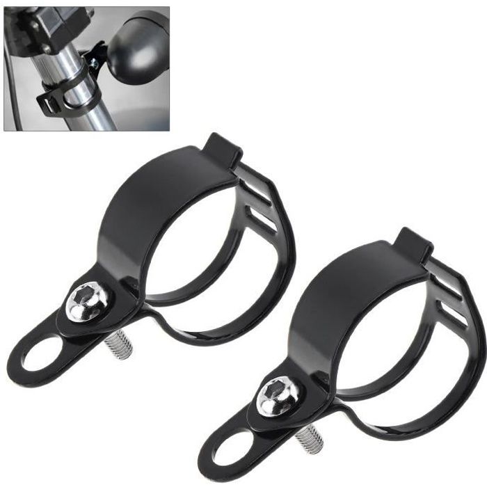 jeu platine support fixation clignotant sur fourche diam 27 mm a 36 mm moto quad...