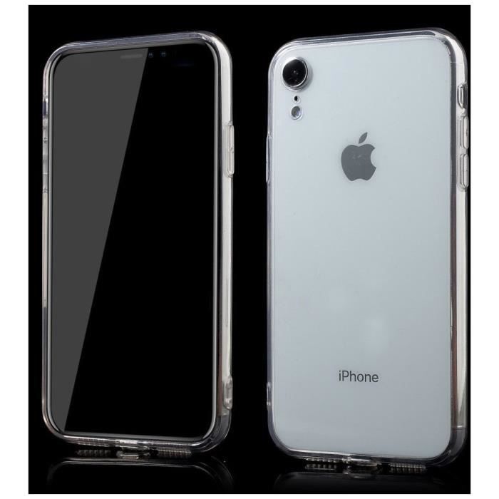 Coque transparente silicone iPhone XR, Transparent, Souple, Silicone, Anti choc (Transparent)