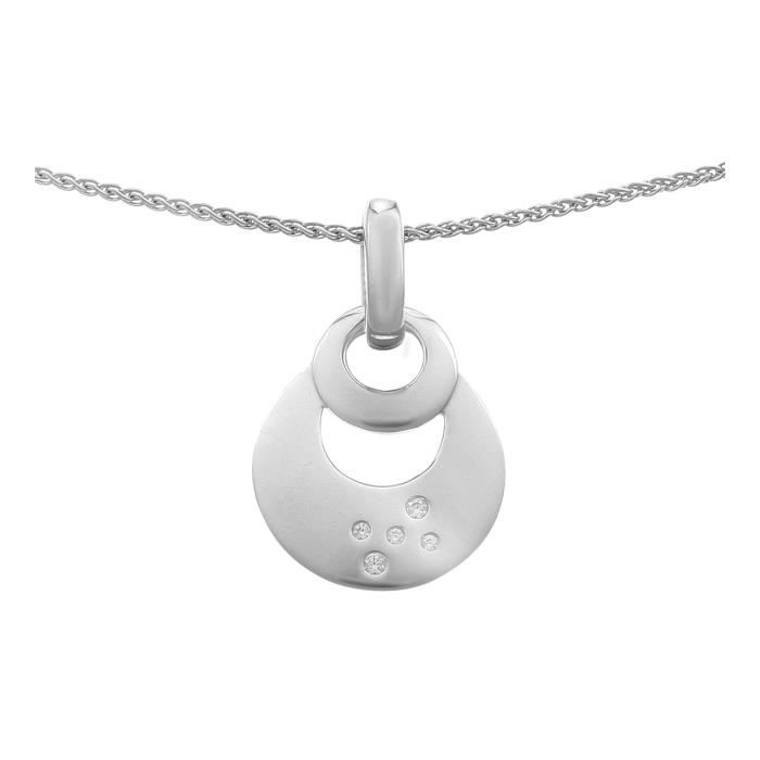 ORPHELIA-Collier avec pendentif pour Femmes en Argent sterling 925 Argenté-ZH-7072