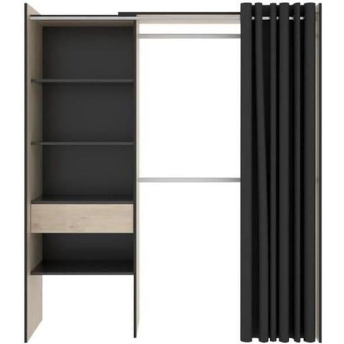 Armoire dressing grise pas cher Le Mobilier