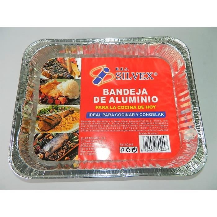 12 x grand Plat four jetable restauration aluminium rectangulaire 32x26x4cm