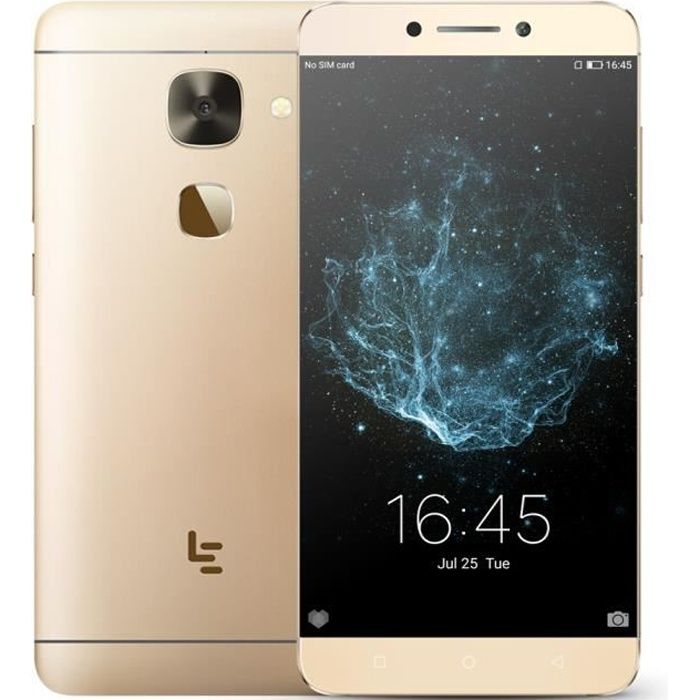 LETV LeEco Le S3 X626 Smartphone 4G LTE Téléphone 5.5 pouces FHD Écran MTK6797 Helio X20 Deca Core Android 6.0 4G + 32G Or