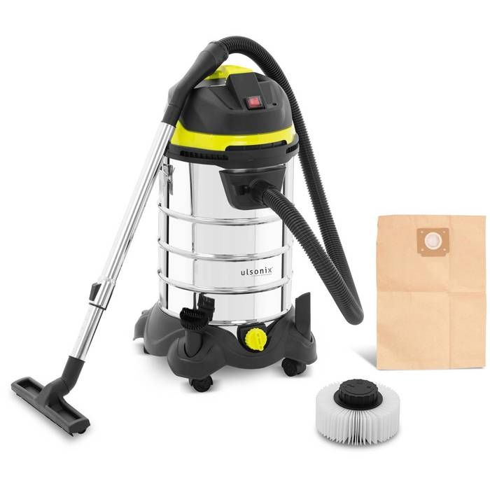 Aspirateur Sec Humide Industriel Eau Poussière Soufflerie Inox Accessoires 30L