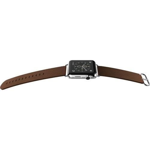 XDORIA Bracelet Band Lux cuir 38mm pour Apple Watch 1/2/3 - Marron