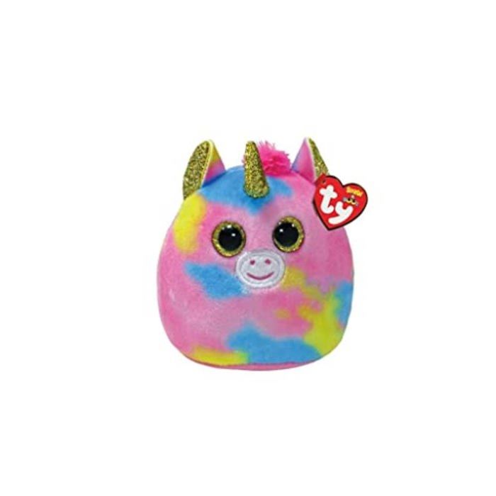 Ty Fashion Pantofole Beanie Boos Medium (Taglia 32-34) - Fantasia La Licorne, Rosa, Con Occhi Glitter E Corno