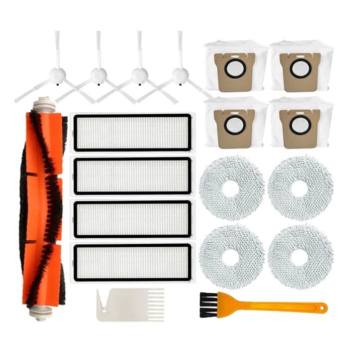 Kit Accessoires Aspirateur Robot Xiaomi X20+/X10+ - 23 Pièces : Brosses, Filtres, Sacs, Serpillères - 2
