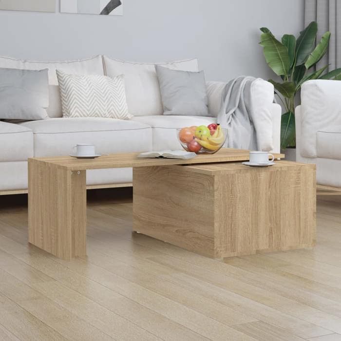 Table basse Table de salon VIDAXL Chêne sonoma 150x50x35 cm Bois d’ingénierie T83