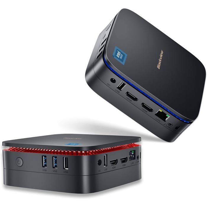 Blackview MP60 – Mini PC – 16Go DDR4 – 512Go SSD – Windows 11 Pro – Intel N150 3.6GHz – 4K HD – Double WiFi – Gigabit Ethernet
