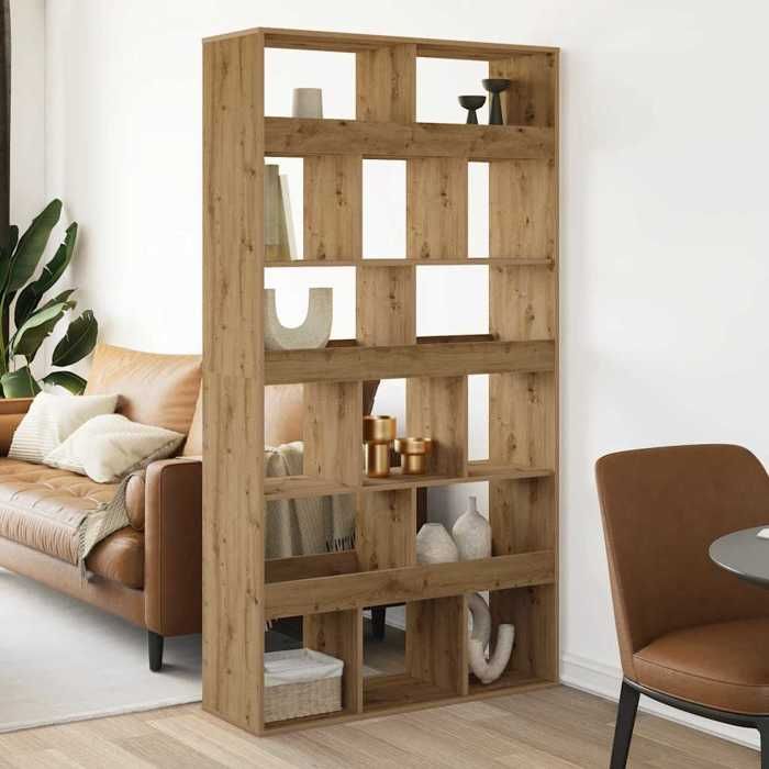 (ON SALE)Armoire de RangementMEUBLE ETAGERE - Bibliothèque - chêne artisanal - 100x33x1875 cm Bois dingénierie EU115796