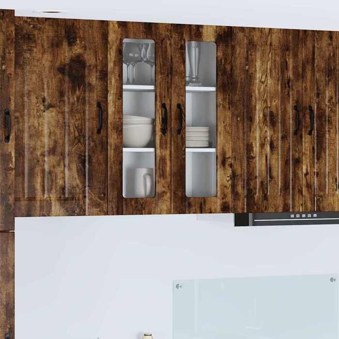Meuble mural de cuisine - vidaXL - Chêne fumé - 60x31x80 cm - Bois dingénierie - Étagères