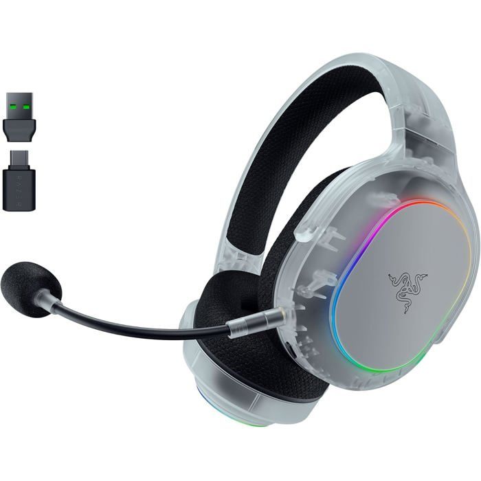 Casque Gaming Razer Barracuda X Chroma Phantom White - Sans Fil Multi-Plateforme RGB