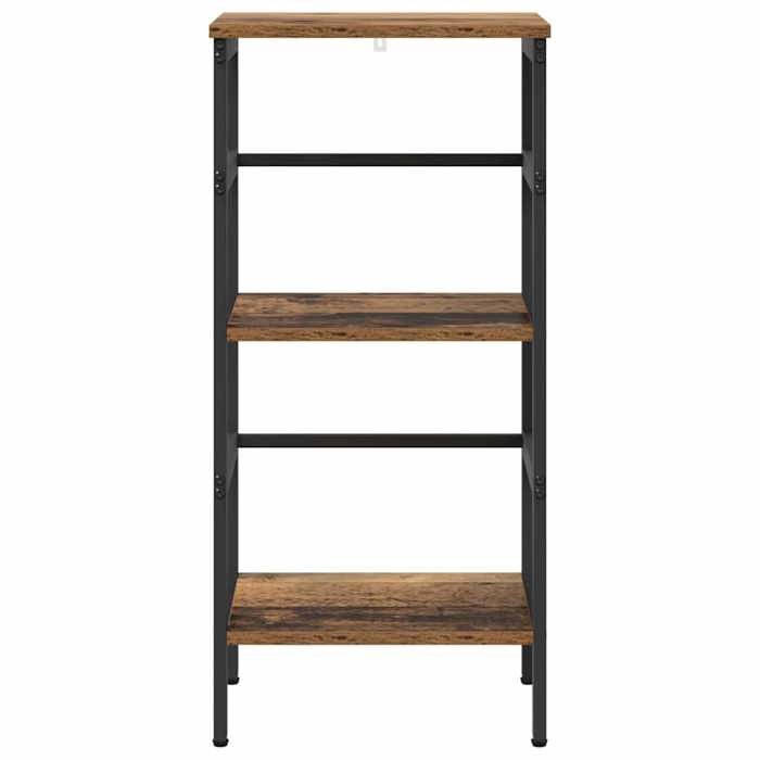 Bibliothèque SOLOMOON CHIC Étagère à livres - Pour salon - Bois Ancien 40x295x81 cm Bois dingénierie BB526