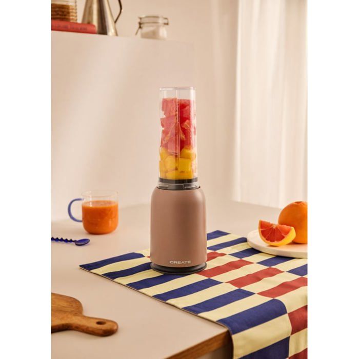 Mixeur portable - CREATE - Gobelet 400 ml - 230 W - Lames en acier inoxydable - Compatible lave-vaisselle