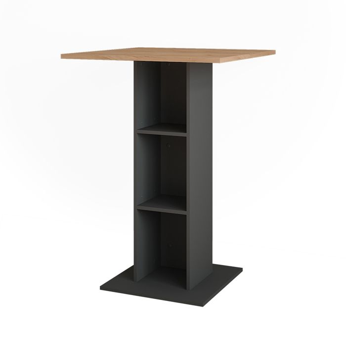 Table de bar Repose 75x75cm Chêne de force doré/Anthracite Vicco 55349