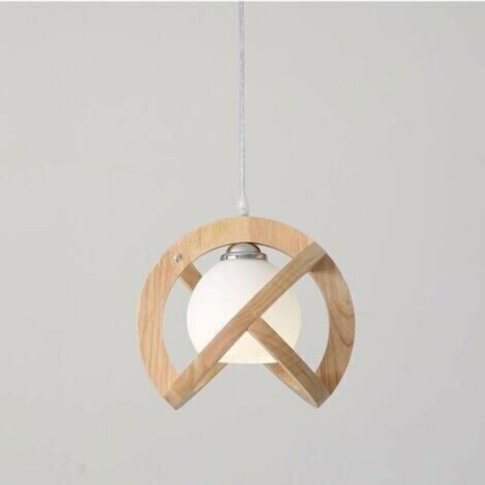 Suspension luminaire vintage - PZCC - PZCC - Bois caoutchouc - E27 - Fils réglables