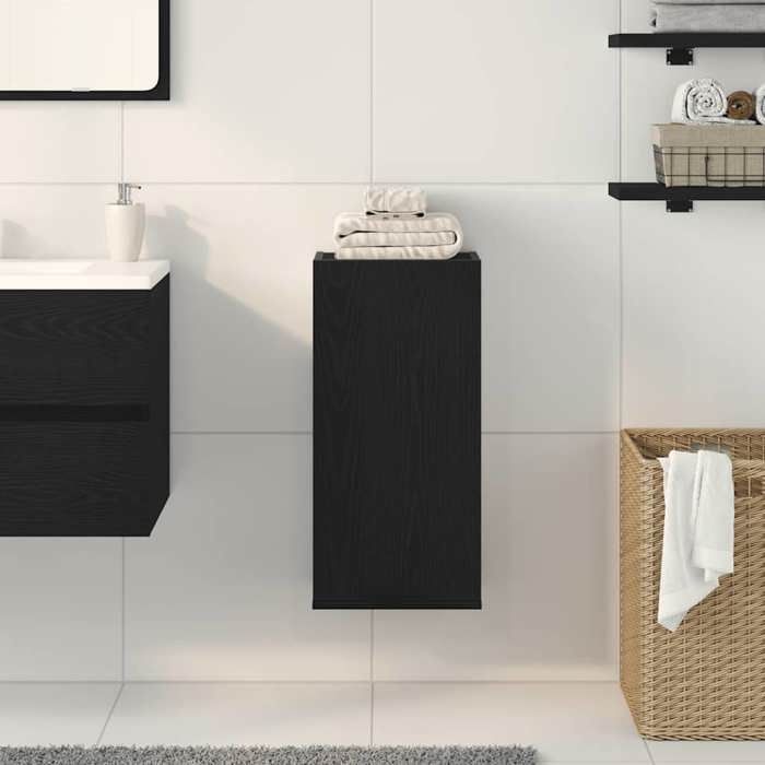 Meuble WC SWEETY Noir Armoire murale Chêne noir 32x20x67cm Bois dingénierie - Pour maquillage CL58219267065