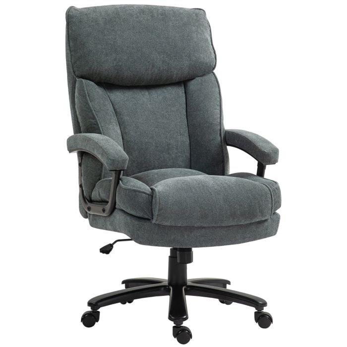 Fauteuil de bureau ergonomique - Capacité de charge 200 kg - Revêtement doux en polyester - Dimensions 685x79x125 cm