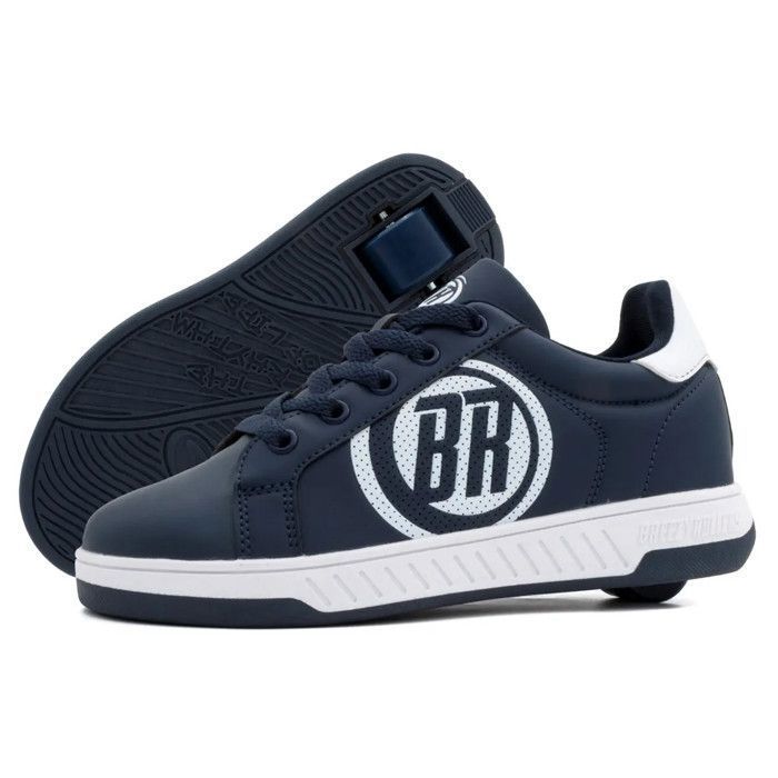 BREEZY ROLLERS Chaussure à roulettes Classic Bleu marine Blanc - Chaussures à roulettes Heelys BREEZY ROLLERS Chaussure à roulettes Classic Bleu marine Blanc - Chaussures à roulettes Heelys