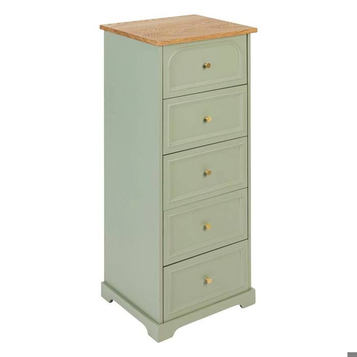 Chiffonnier Mohea vert céladon 5 tiroirs - Atmosphera Créateur dintérieur