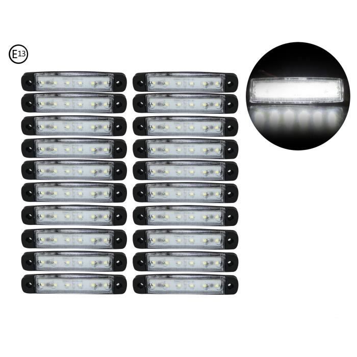 Feux De Gabarit LED Pour Toit De Camion, SUV, 4x4 - 12-24V, Blanc/jaune/rouge - Lot De 4 Pièces - Étanches, Installation Par Perçage - 5