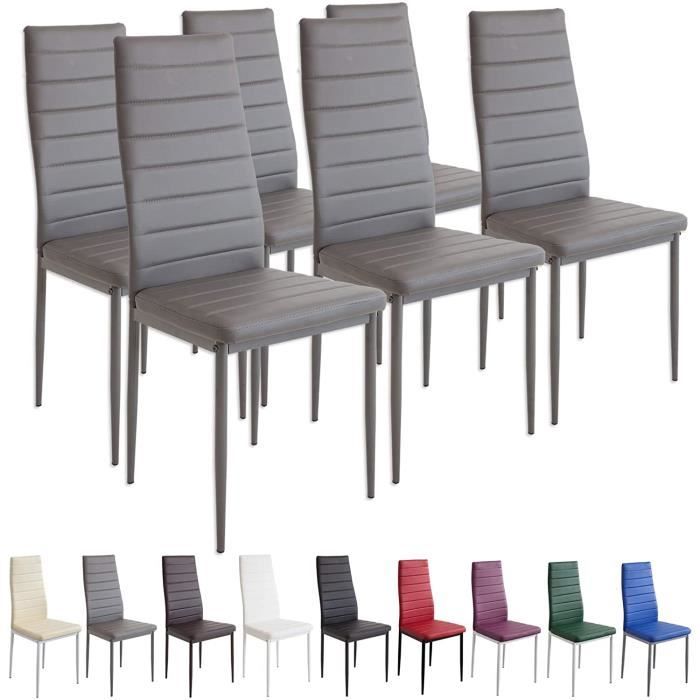 Lot De 6 Chaises De Salle à Manger En Bois Marron - VidaXL - Dimensions 100x50x45 Cm