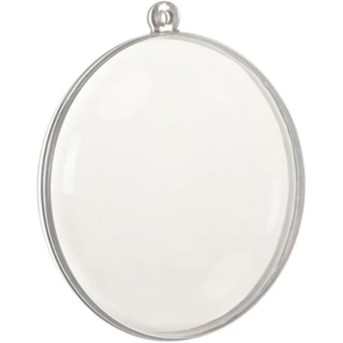 Aeromdale en Plastique Transparent Transparent Boules De Noël Bricolage Suspendus Boule Boule Ornements De Noël Décorations pour La Maison Arbre De Noël Décor - 3pc/Set - 8cm