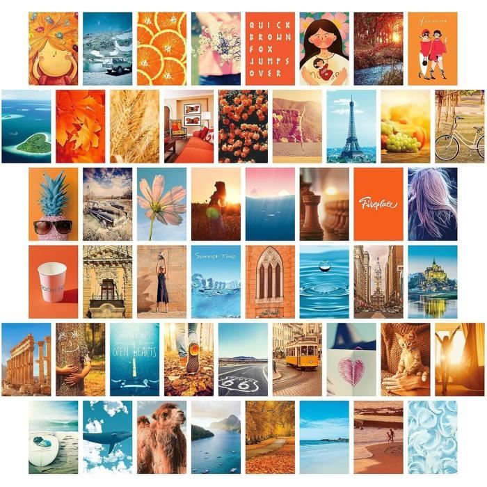 Fyihoxi 50 PCS Kit de Collage Mural 10 x 15 cm Photos Esthétiques Mural Fyihoxi 50 PCS Kit de Collage Mural 10 x 15 cm Photos Esthétiques Mural
