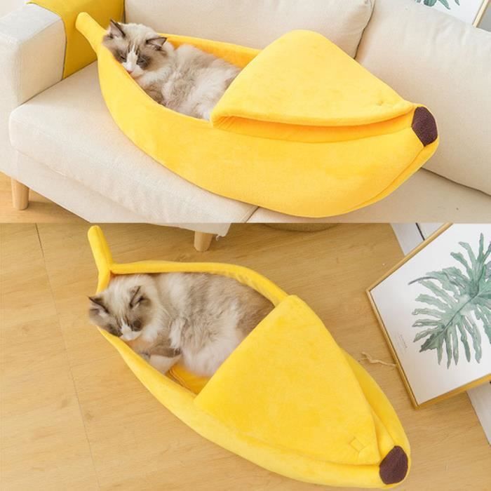 Lit Banane Amusant Pour Chat Mignon Et Confortable Accessoire Pour Chien Panier Chaud Durable Portable Pour Animal De Compagni Cdiscount Animalerie
