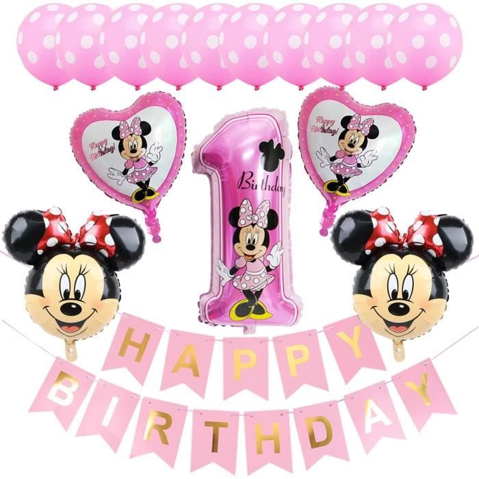 Déco Anniversaire Minnie – Ballons Et Fournitures De Fête – Lot NEUF