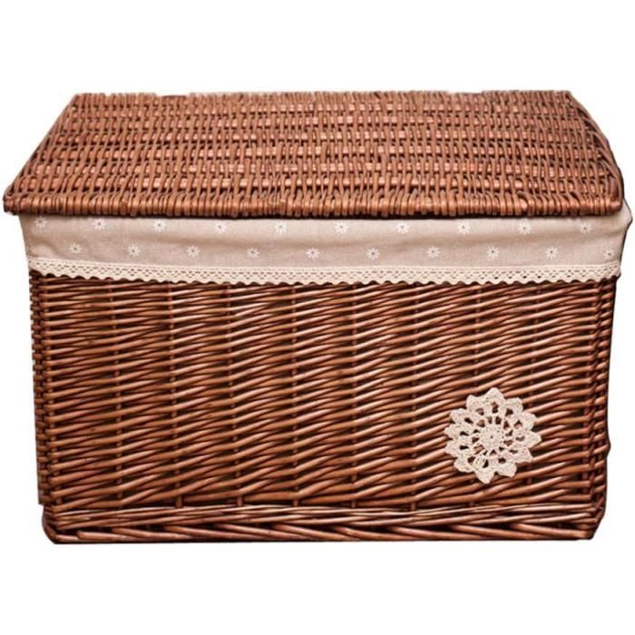 Panier à Linge,Panier De Rangement Tissé à La Main,boîte De Rangement Pour Jouets Divers