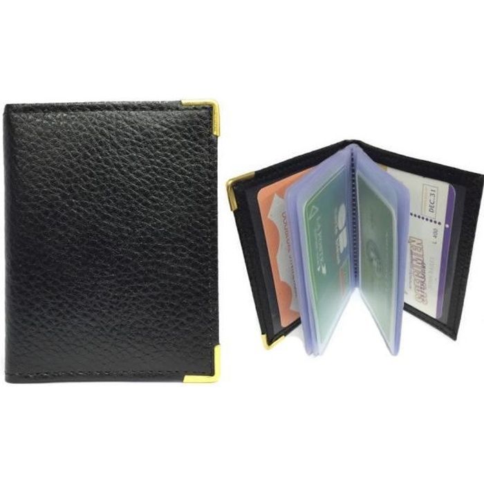 LOLUNA® Etui porte carte crédit 22 pages, format livre compact en