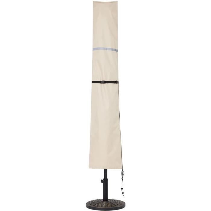 Housse De Protection Parasol Étanche - Sac Inclus - Noir - 190cm - Oxford Résistant