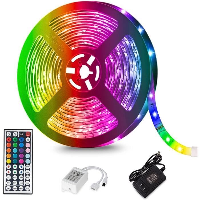 Adoric Ruban LED 5M 5050 RGB Bande LED Lumineuse Multicolore et