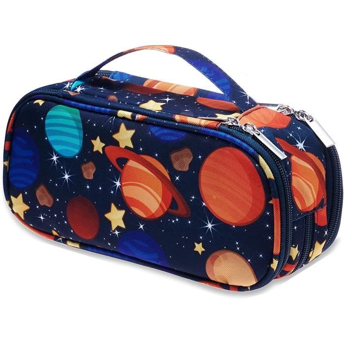 Trousse à Crayons Portable De Grande Capacité Pour 72 Crayons Violet