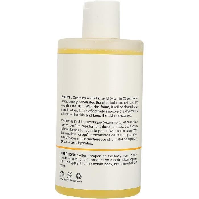 Gel Douche éclaircissant GLAIY WHITE 1000ml - Anti-vergetures & Exfoliant - Neuf