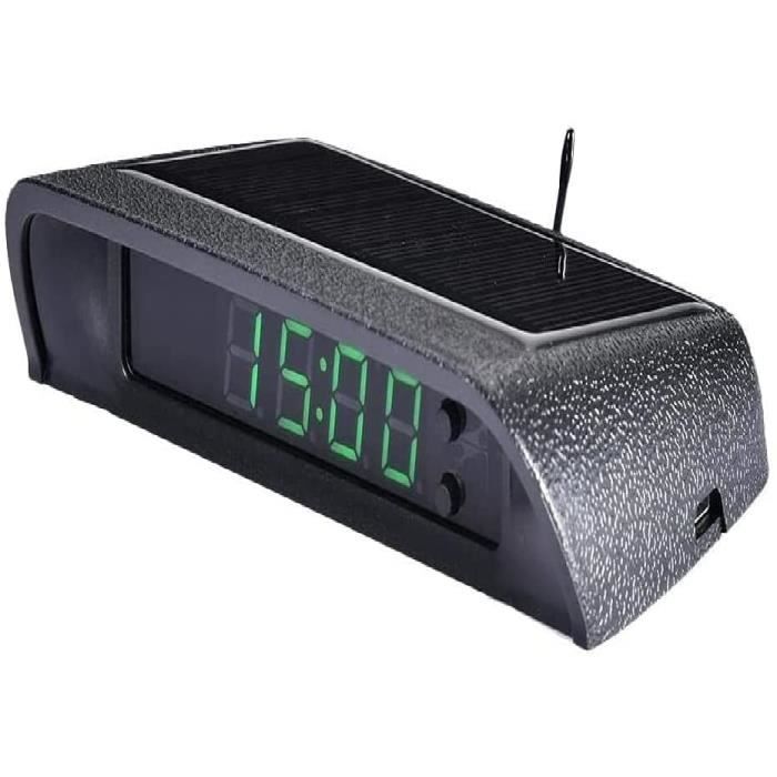 Horloge Solaire De Voiture Gatuida - Affichage LCD Précis Avec Température Et Date - Compacte Tableau De Bord